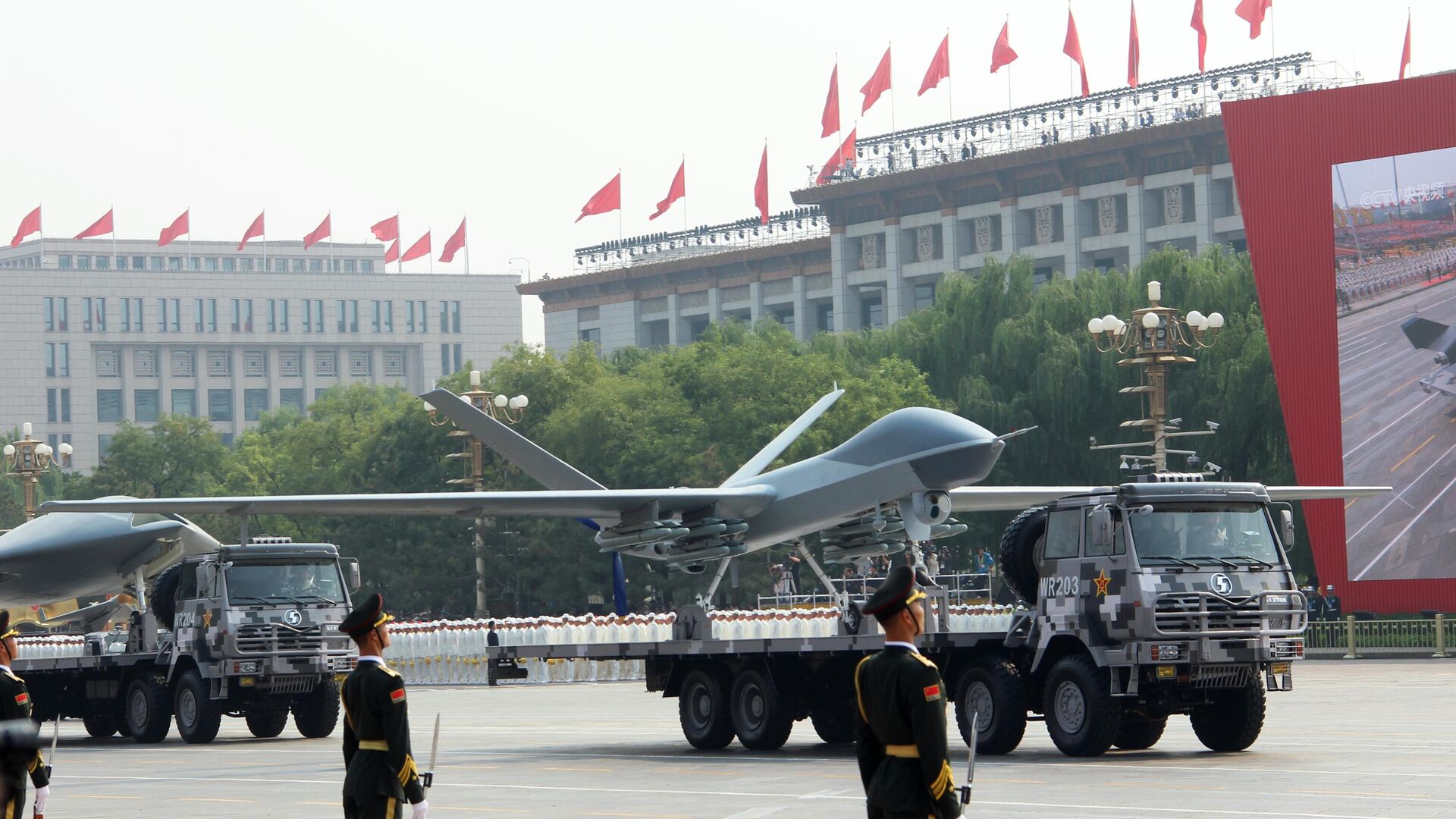 Китайский беспилотник Wing Loong на параде в Пекине - РИА Новости, 1920, 31.07.2023