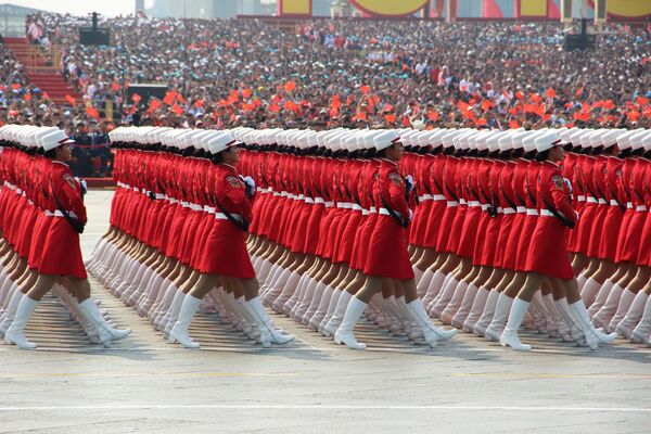 Военный парад, приуроченный к 70-летию образования Китая, в Пекине