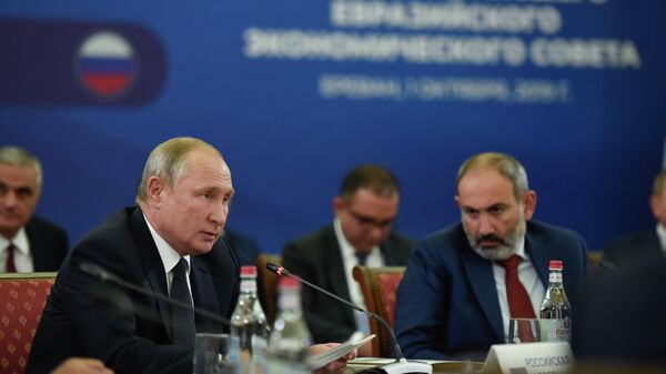 Президент РФ Владимир Путин принимает участие в заседании Высшего евразийского экономического совета в Ереване
