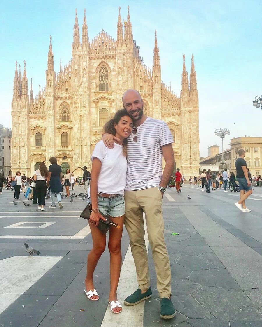 Италия, Милан. С супругой Салимой