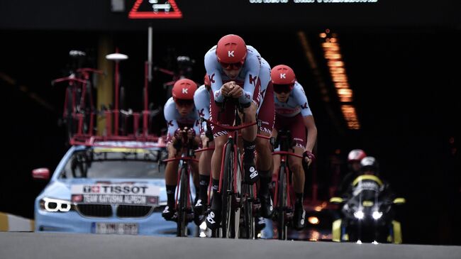 Велогонщики команды Katusha Alpecin