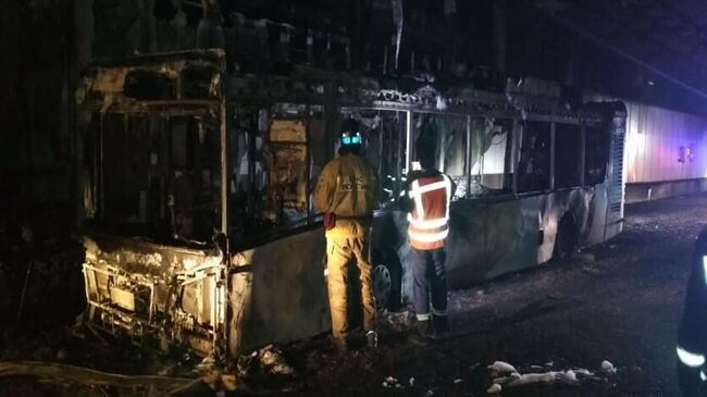 Возгорание автобуса в Алабяно-Балтийском тоннеле в Москве. 7 октября 2019