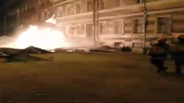 Взрыв газовой трубы в Петербурге 