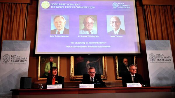 Объявление лауреатов Нобелевской премии по химии 2019 года