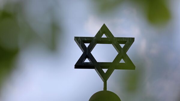 Звезда Давида на синагоге в городе Галле, Германия