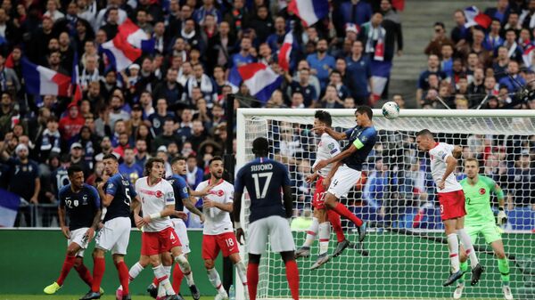 Игровой момент матча Франция - Турция