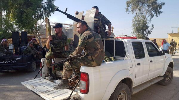 Сирийские военные в Тель-Тамре