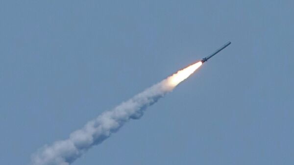 Запуск крылатой ракеты Калибр.