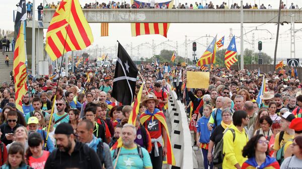 Всеобщая забастовка в Каталонии. 18 октября 2019 