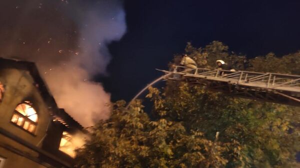 Пожар в не эксплуатируемом здании в Пятигорске