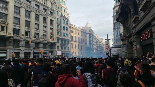 
Акция протеста в Барселоне