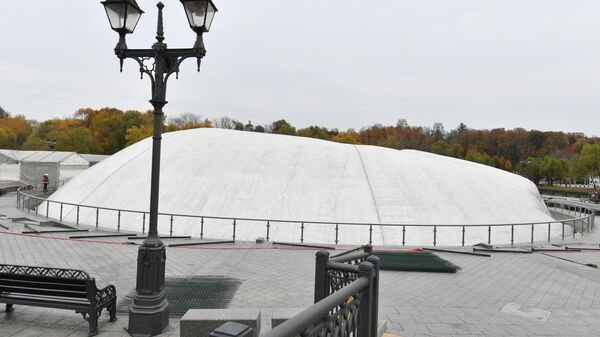 Фонтан в Царицынском парке Москвы