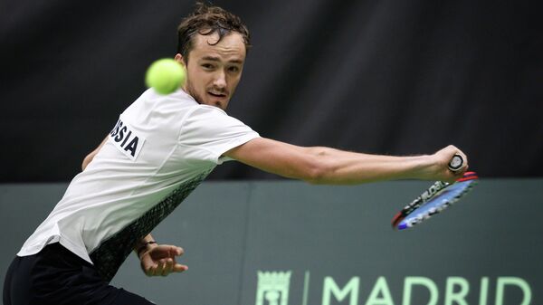 Теннисист Даниил Медведев (Россия) на Кубке Дэвиса в Мадриде