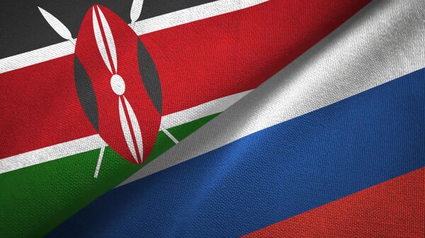 Флаги России и Кении