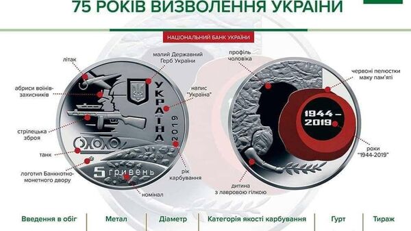 Юбилейная монета, посвященная 75-летию освобождения Украины от немецко-фашистских захватчиков