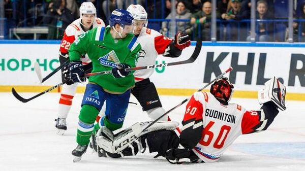 Авангард - Салават Юлаев в матче регулярного чемпионата КХЛ