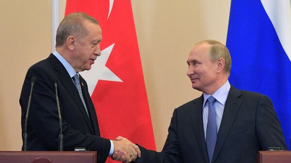  Президент РФ Владимир Путин и президент Турции Реджеп Тайип Эрдоган 