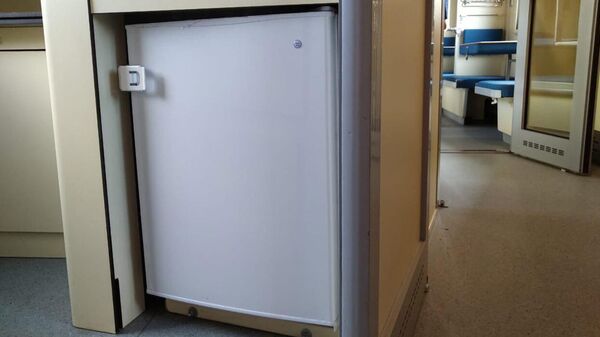 Российский плацкарт с душем, вендинговыми автоматами, холодильником и микроволновкой