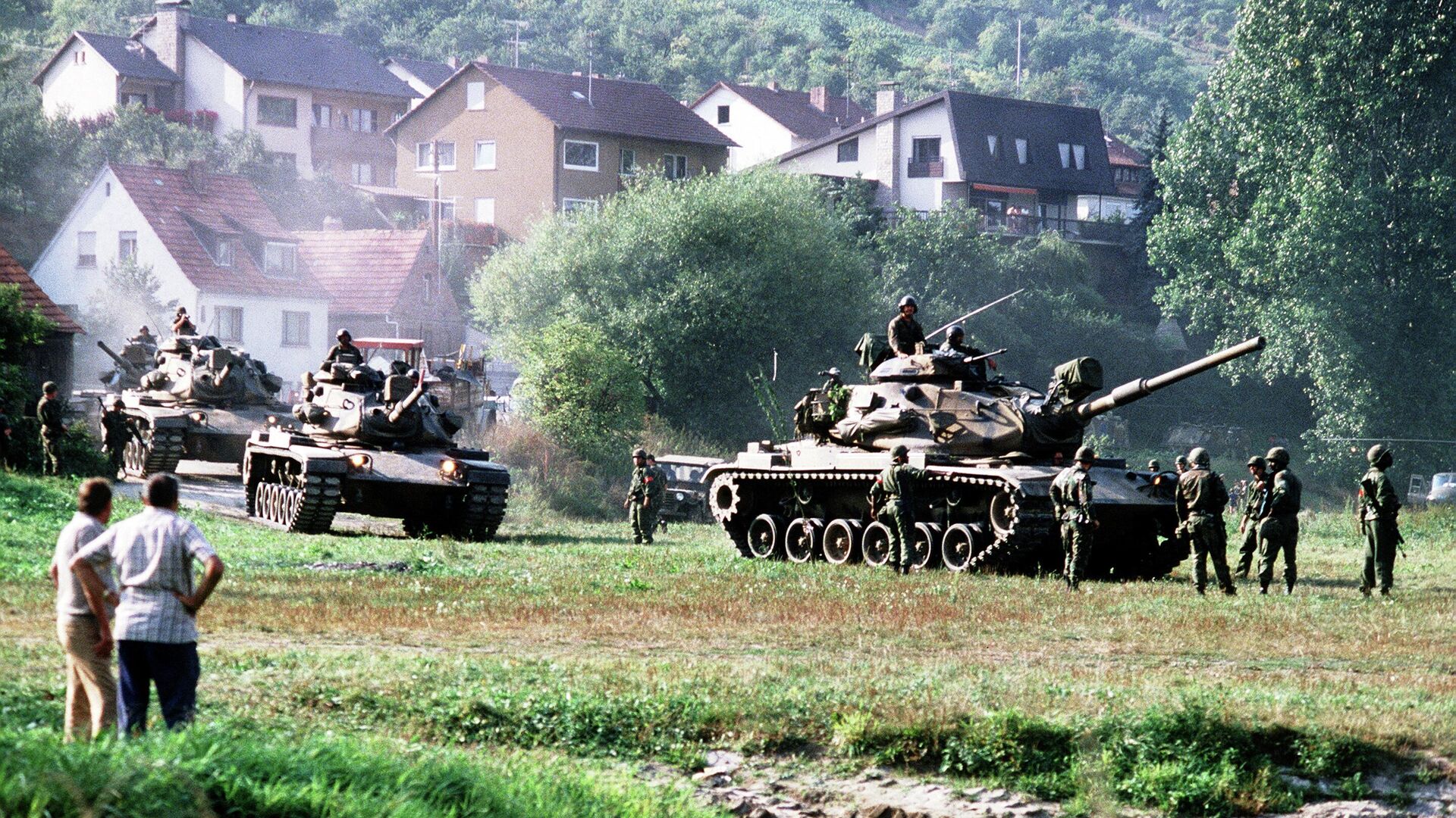 Американские танки во время учений REFORGER '82 в Западной Германии - РИА Новости, 1920, 14.05.2020