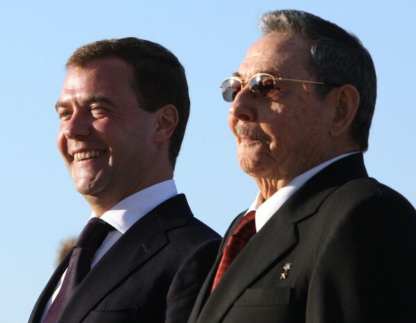 Президент России Дмитрий Медведев посетил столицу Кубы Гавану