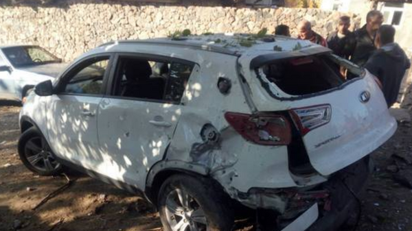 Взрыв автомобиля в армянском селе Антарут