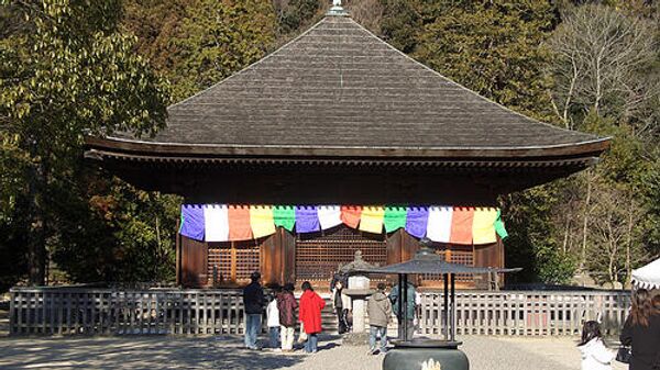 Храм Сирамидзу Амидадо в городе Иваки префектуры Фукусима в Японии