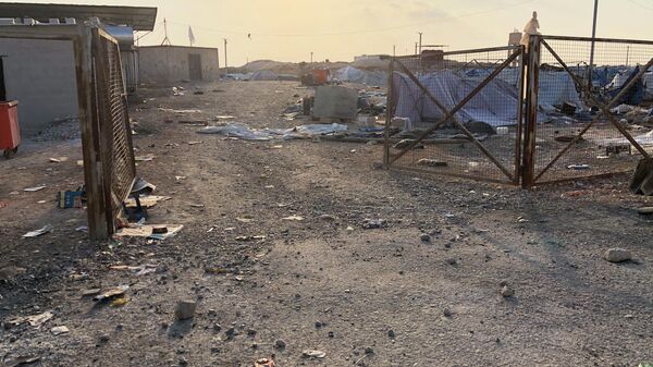 Брошенный лагерь беженцев Айн-Исса на севере провинции Ракка