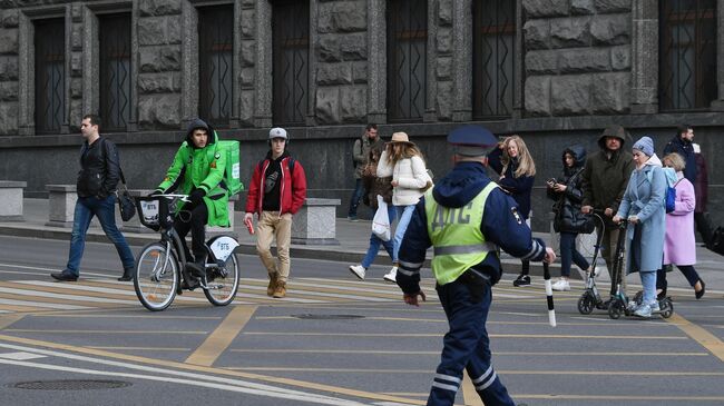 Пешеходный переход в Москве