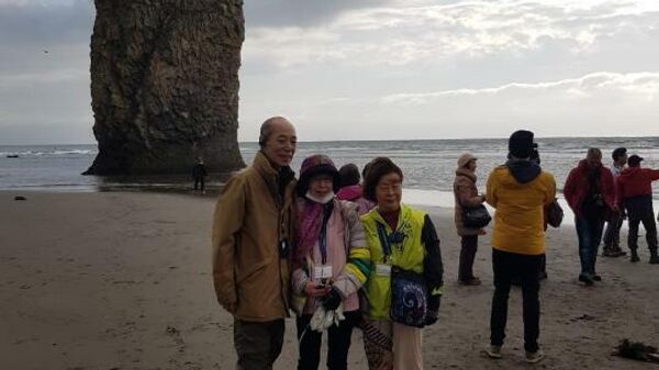Визит первой группы японских туристов на Южные Курилы