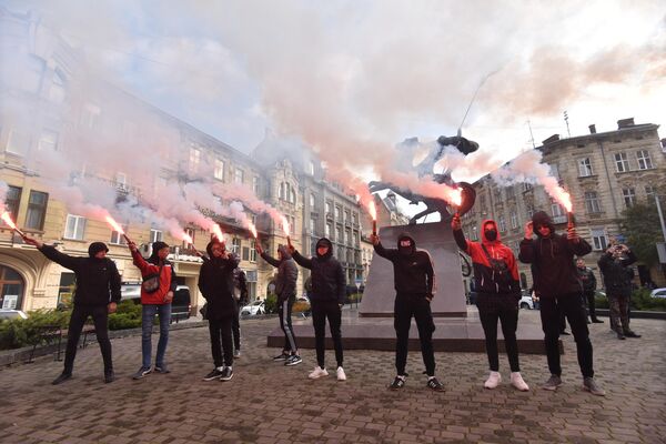 Акция против произвола полиции во Львове