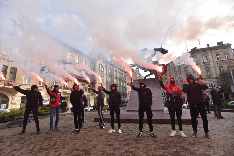 Акция против произвола полиции во Львове