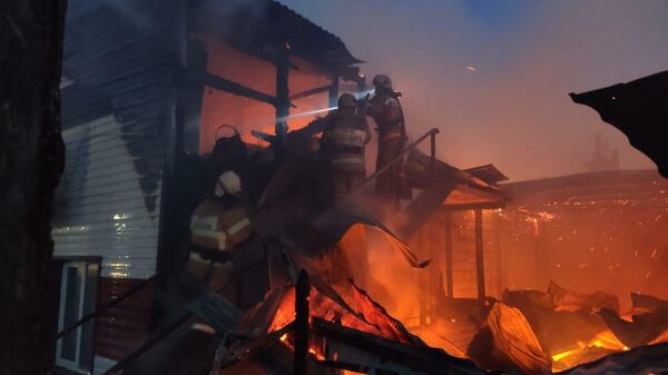 Пожар в двухэтажном административном здании в Бурятии