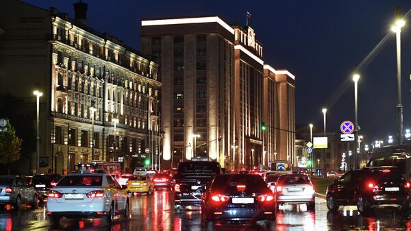 На Моховой улице во время дождя