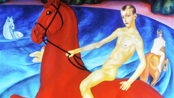 Картина Петрова-Водкина Купание красного коня