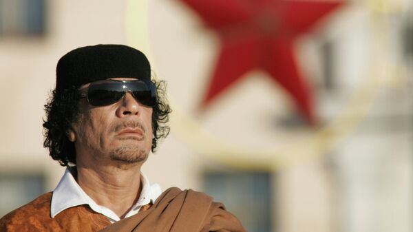 Ливийский лидер Муаммар Каддафи в Минске,  3 ноября 2008