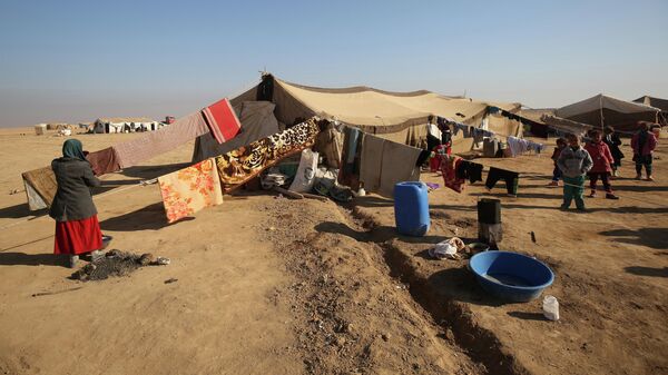 Дети в лагере беженцев в Ираке