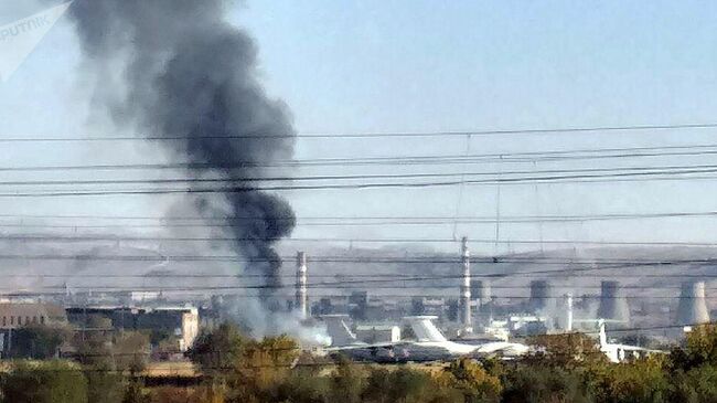 Пожар на ереванском аэродроме Эребуни