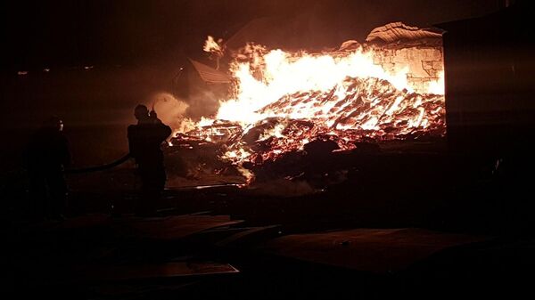Пожар на кроличьей ферме в селе Голубьевка, Энгельсского района, Саратовской области. 5 ноября 2019