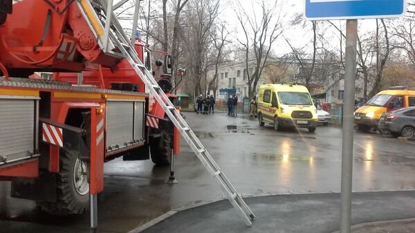 Тушение пожара в Казани 