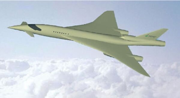 Модель нового сверхзвукового бизнес-самолета HISAC