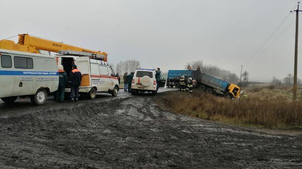 ДТП с участием грузовика в Щигровском районе Курской области. 6 ноября 2019
