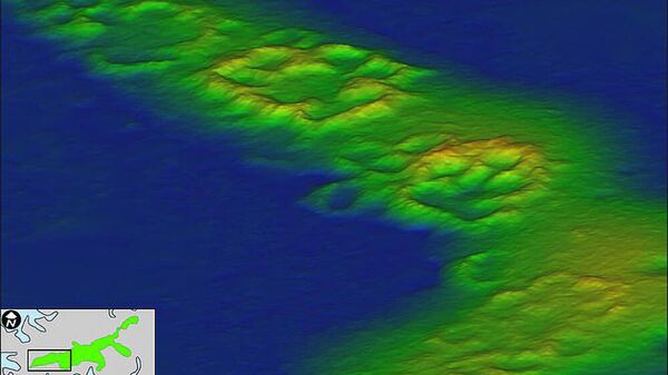 3D-карта поверхности острова Роли в Мексиканском заливе