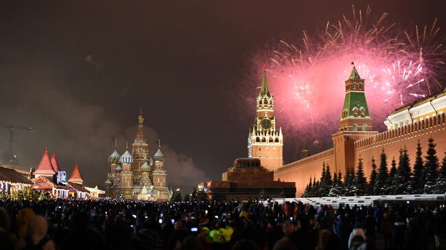 Празднование Нового года в Москве