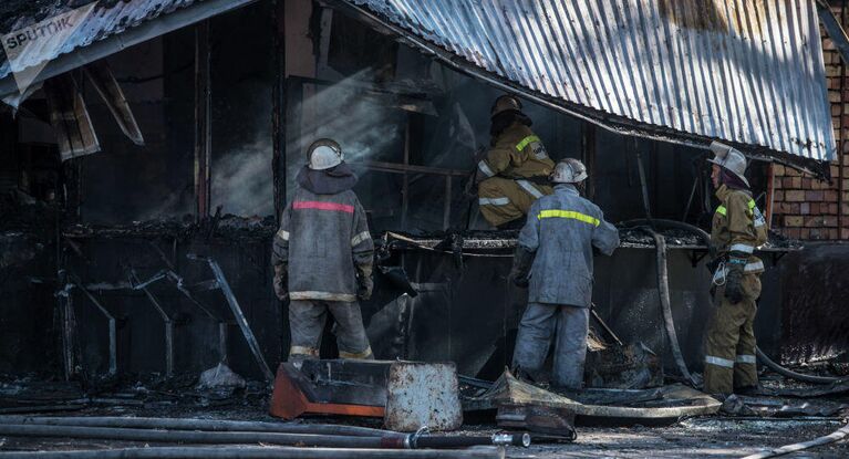 На месте взрыва в Бишкеке. 8 ноября 2019