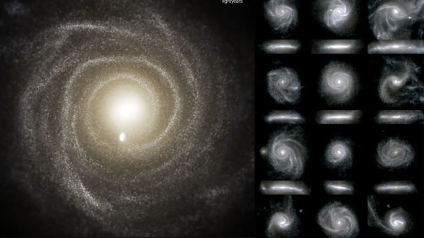 Результаты моделирования 16 галактик