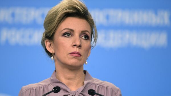 Официальный представитель Министерства иностранных дел РФ Мария Захарова во время брифинга Официальный представитель Министерства иностранных дел РФ Мария Захарова во время брифинга