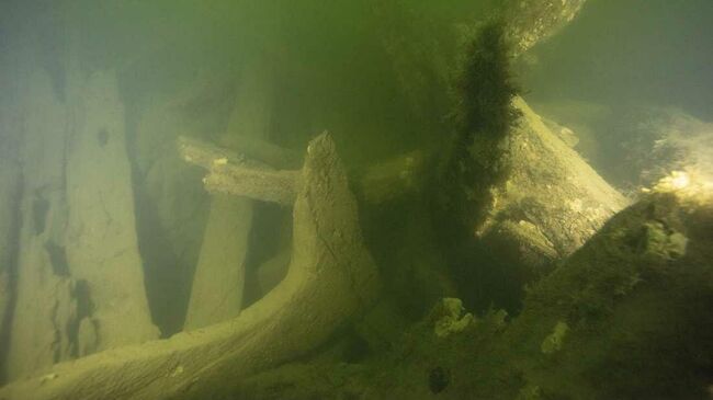 Обломки военного корабля, найденные у берегов города Ваксхольм в Швеции