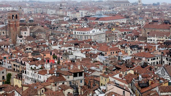 Вид на Венецию с кампанилы собора Святого Марка