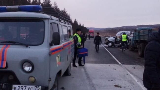 ДТП в Забайкальском крае у поселка Агинское, где погибли 7 человек