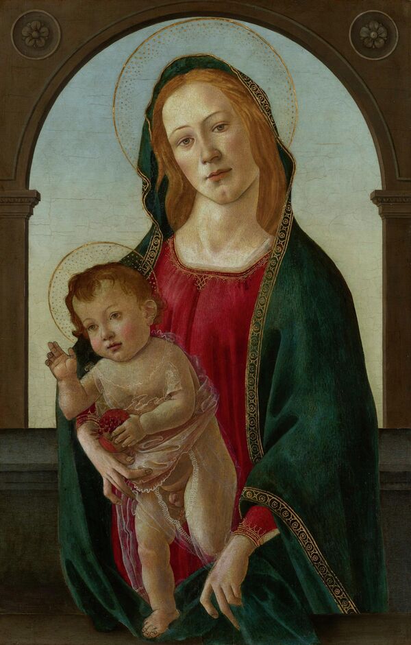 Картина Мадонна с младенцем, приписываемая Боттичелли